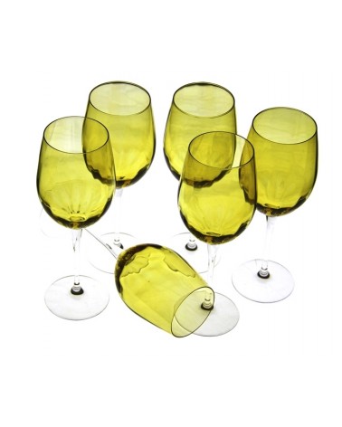 Royal Family - Set 6 Calici Vino in Vetro Ambra - 