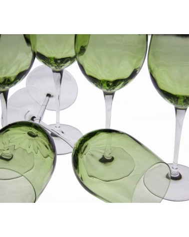 Royal Family - Set 6 Calici Vino in Vetro Ambra - 