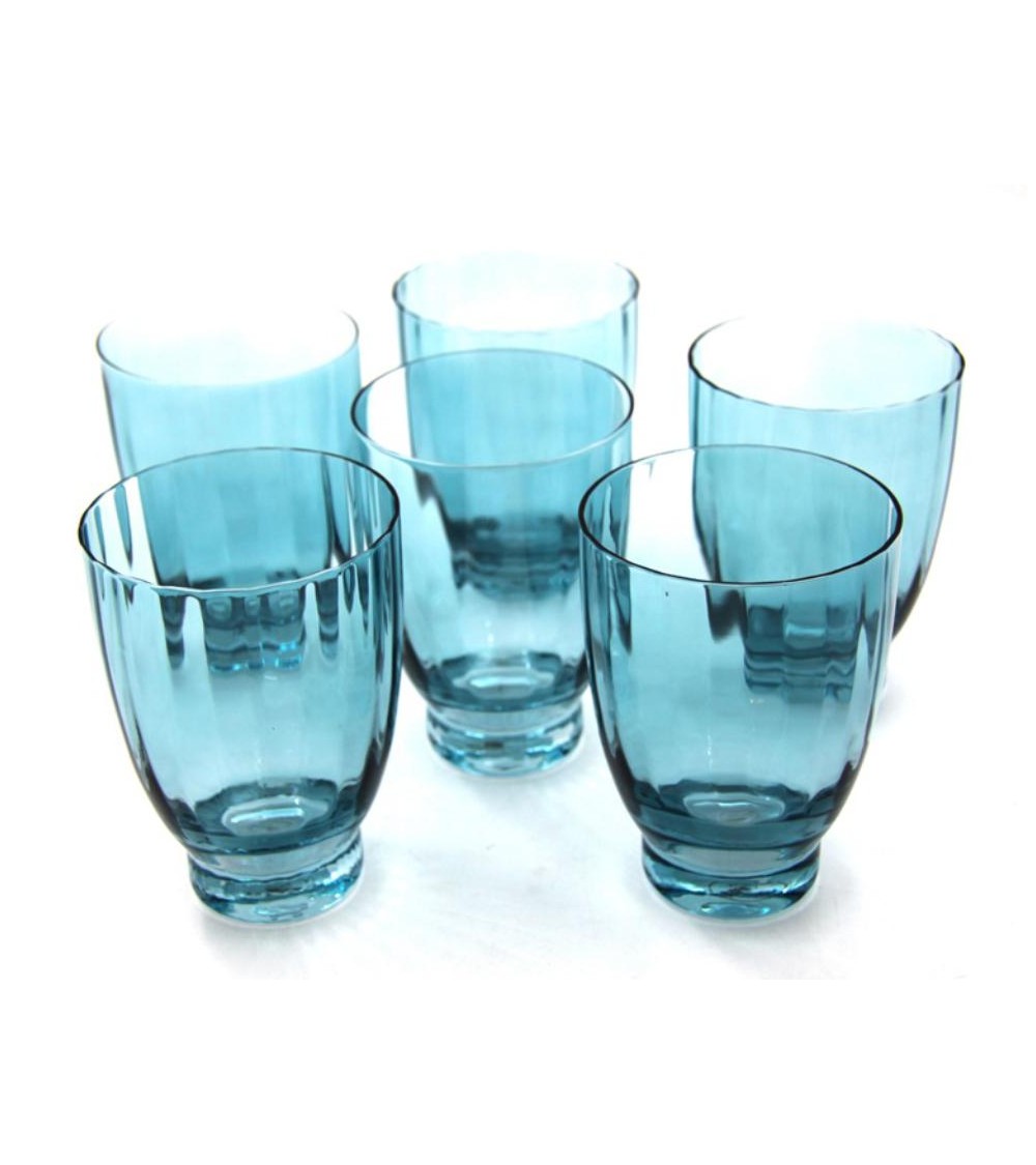 Royal Family - Set 6 Bicchieri Acqua in Vetro "Capri" - 