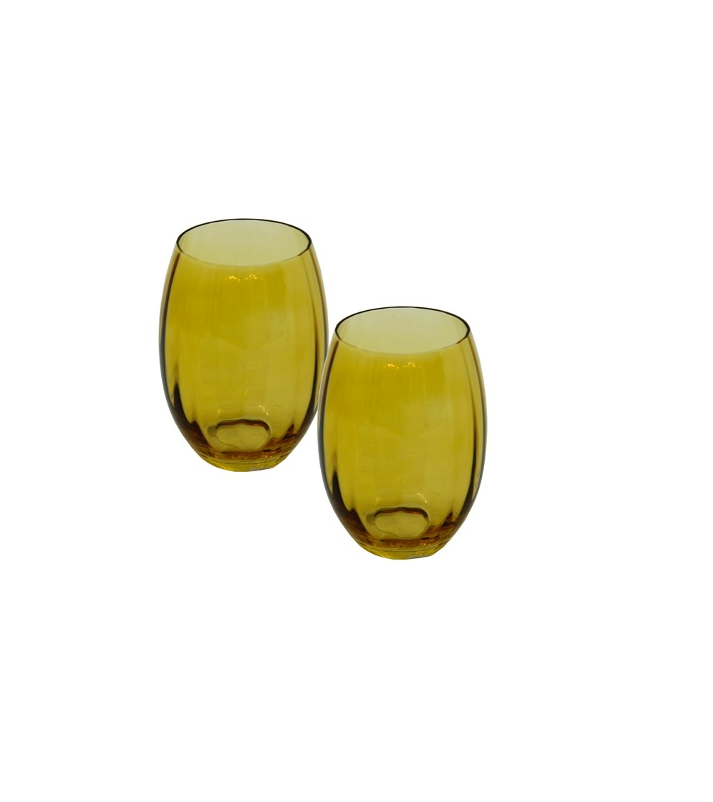 Famille Royale - Lot de 2 Verres à Eau Rouge "Rainbow" - 