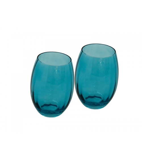Royal Family - Set of 2 Red "Rainbow" Water Glasses -  - 