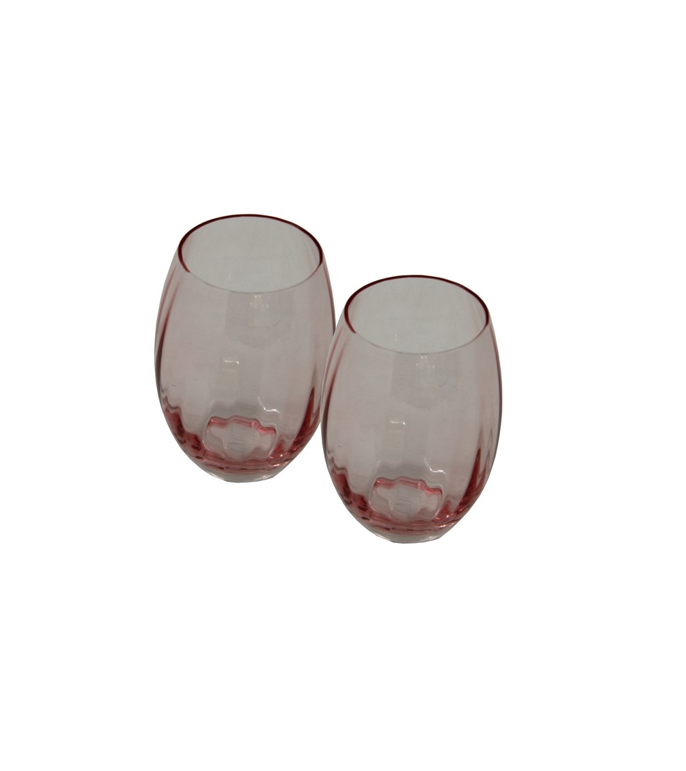 Royal Family – Set mit 2 roten „Rainbow“-Wassergläsern - 