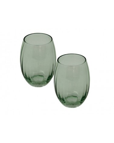 Royal Family – Set mit 2 roten „Rainbow“-Wassergläsern - 