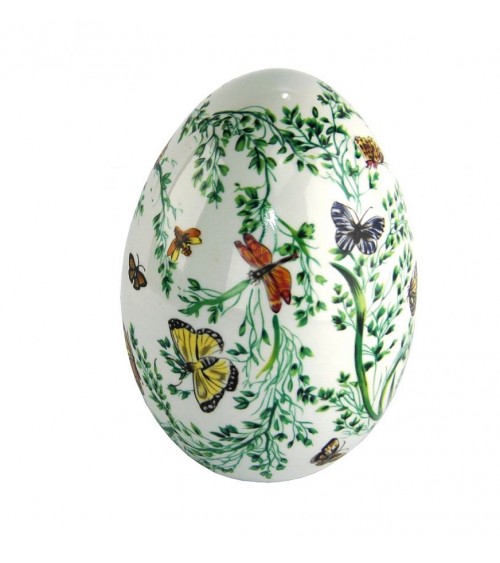 Soprammobile Uovo Decorativo in Ceramica - Aria di Primavera - Royal Family Sheffield - 