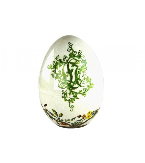 Uovo Decorativo Ceramica Soprammobile - Jardin en Fleur - Royal Family Sheffield - 