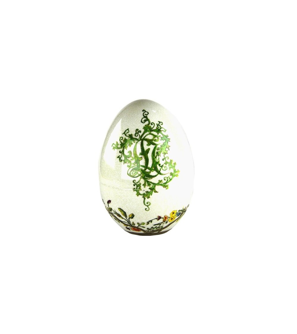 Uovo Decorativo Ceramica Soprammobile - Jardin en Fleur - Royal Family Sheffield - 