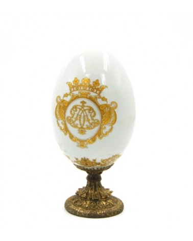 Decorative Egg in Royal Blanche Porcelain - Royal Family Sheffield -  - 