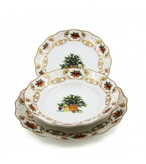 Royal Family- Servizio Piatti 18 Pezzi "Christmas Dinner Night" - 
