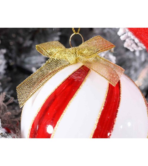 copy of Set mit 12 Glas-Weihnachtskugeln mit barockem Dekor - 