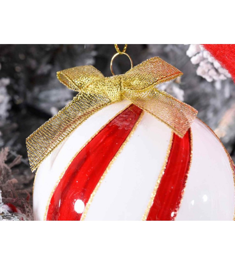 copy of Lot de 12 boules de Noël en verre à décoration baroque - 
