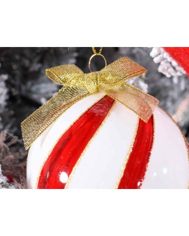 copy of Set mit 12 Glas-Weihnachtskugeln mit barockem Dekor - 
