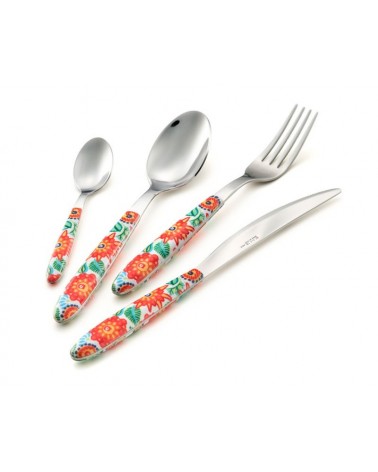 Eme Posaterie - Blend Vero Tropical Set 48 Pezzi Posate Colorate in Confezione Panoramica - 
