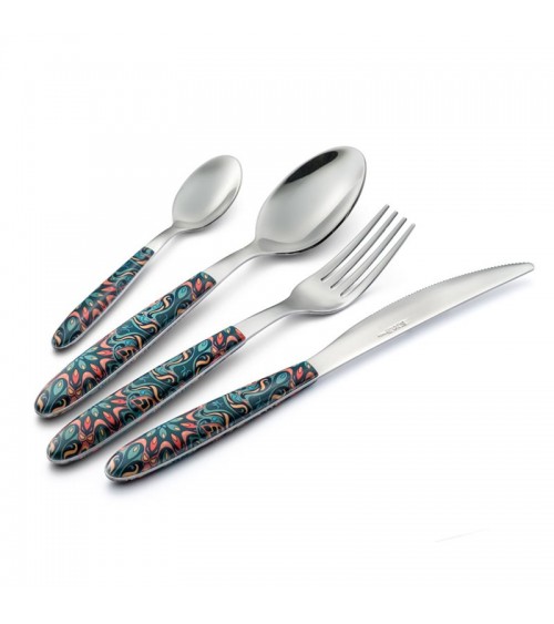 Eme Cutlery - Service Damas 48 Pièces Couverts Colorés - 
