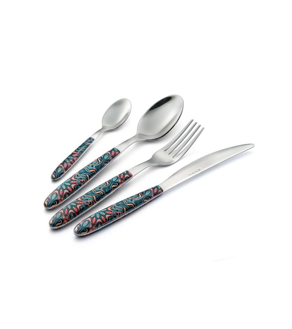 Eme Cutlery - Service Damas 48 Pièces Couverts Colorés - 