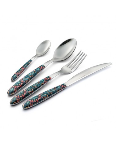 Eme Besteck – Damasco-Set, 48-teilig, farbiges Besteck - 