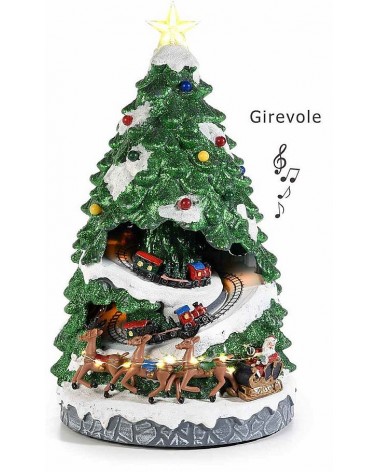 Harz Weihnachtsbaum mit Lichtern, Musik und fahrendem Zug - 