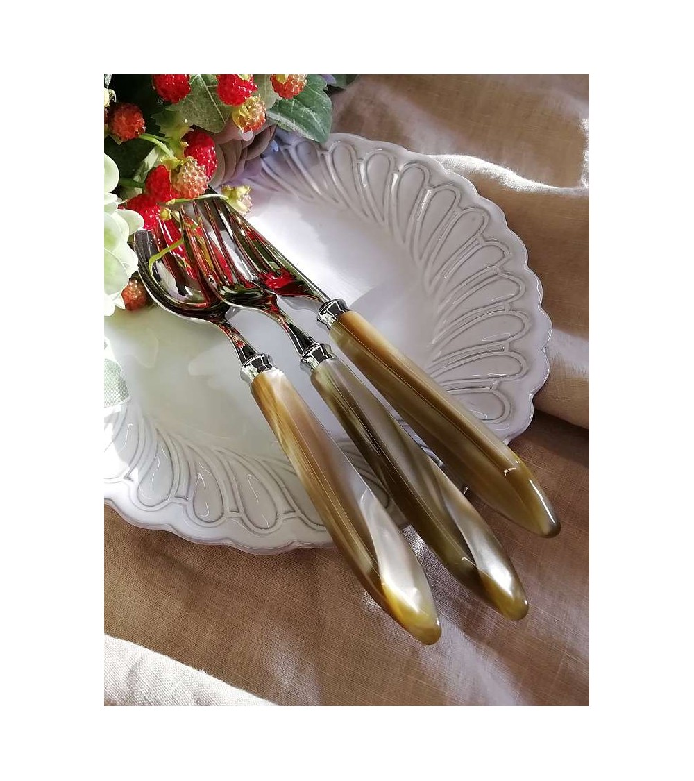 Couverts Rivadossi Sandro : Service Agata 4 pièces en nacre de table de style moderne -