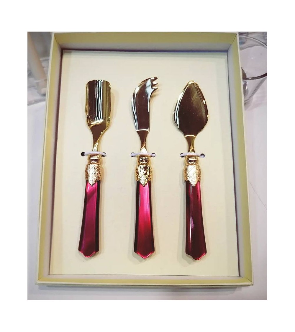 Set of 3 pcs Cheese Cutlery - Vittoria Oro - Rivadossi Sandro -  - 