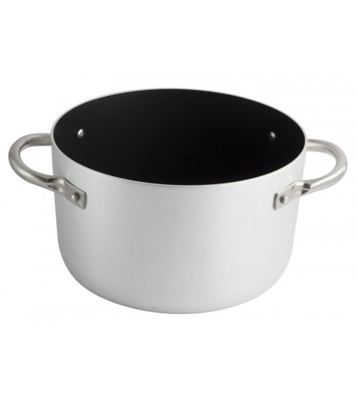 Professional High Saucepan in Platinum Non-Stick Aluminum 2 Handles -  - 