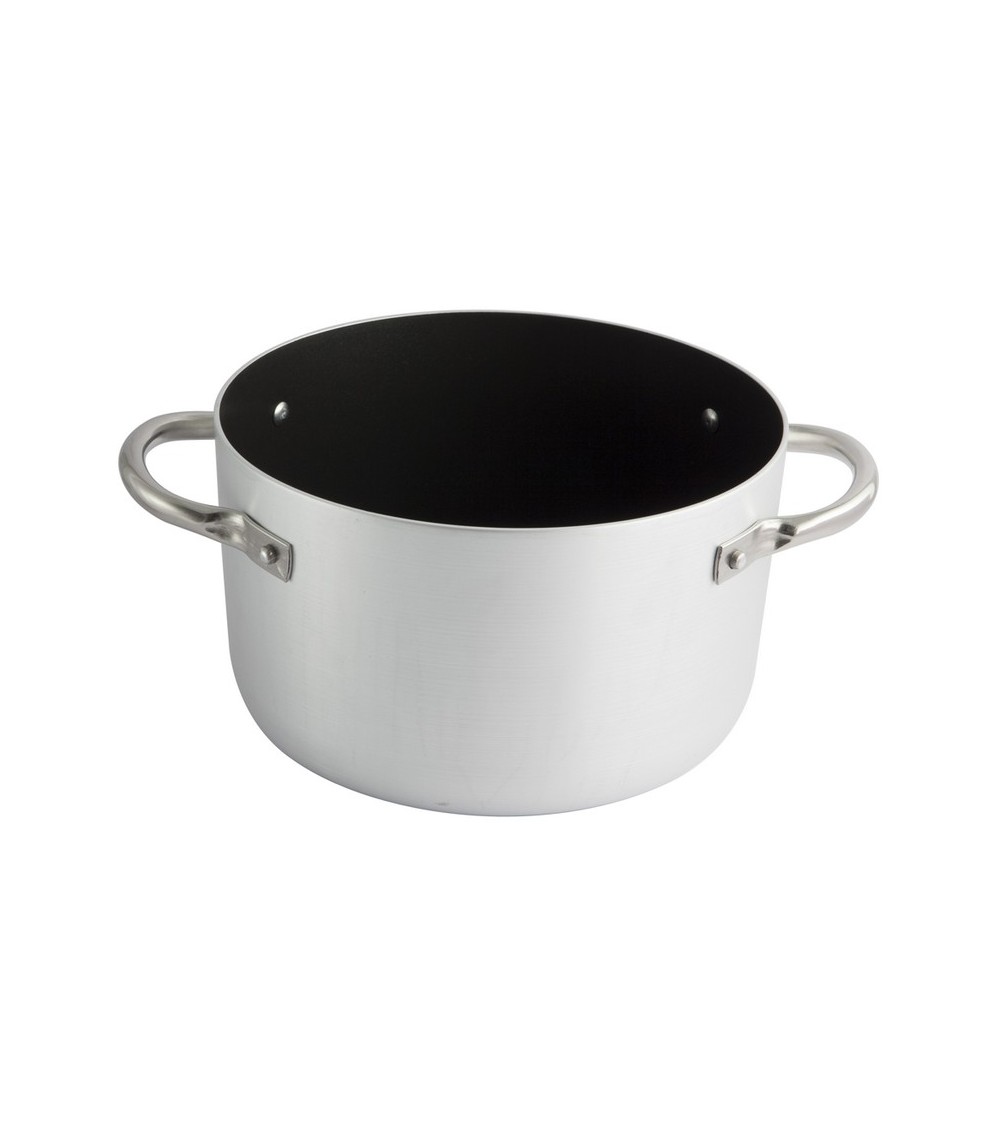 Professional High Saucepan in Platinum Non-Stick Aluminum 2 Handles -  - 