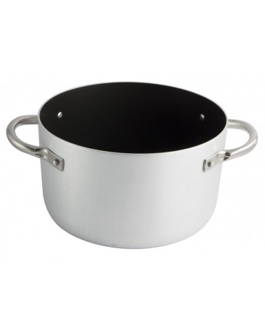 Professional High Saucepan in Platinum Non-Stick Aluminum 2 Handles -  - 