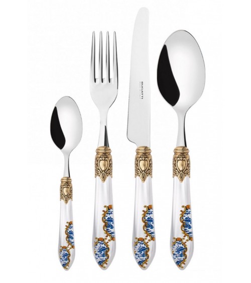 Set 24pcs Oxford Armonia Golden Ring - Decorated Colored Cutlery -  -