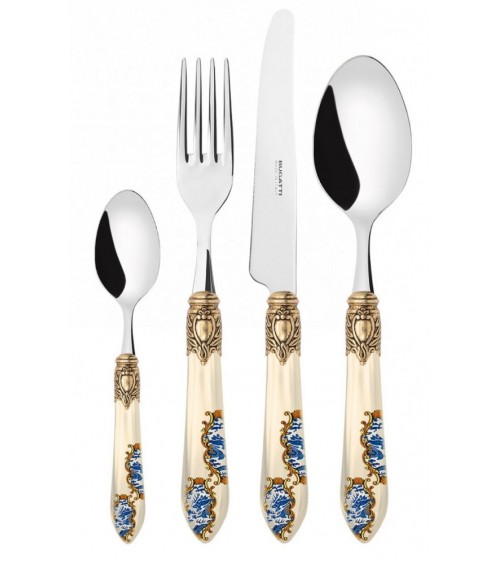 Set 24pcs Oxford Armonia Golden Ring - Couverts colorés décorés -
