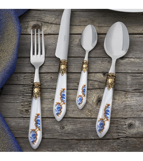 Set 24-teiliger Oxford Armonia Golden Ring – dekoriertes farbiges Besteck - 