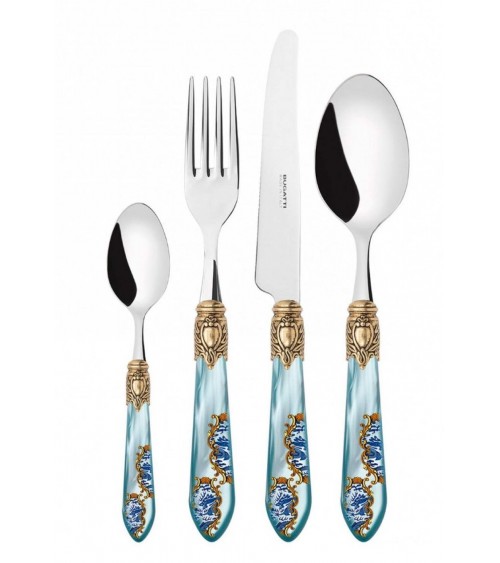 Set 24pcs Oxford Armonia Golden Ring - Decorated Colored Cutlery -  -