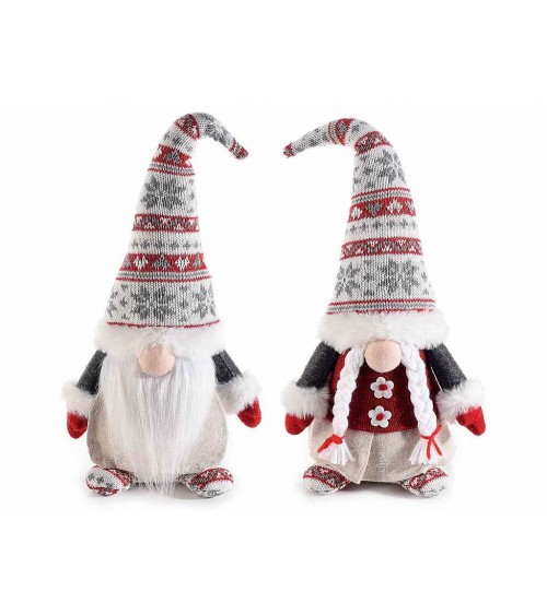 Weihnachtswichtel-Set aus Stoff, 2-teilig -