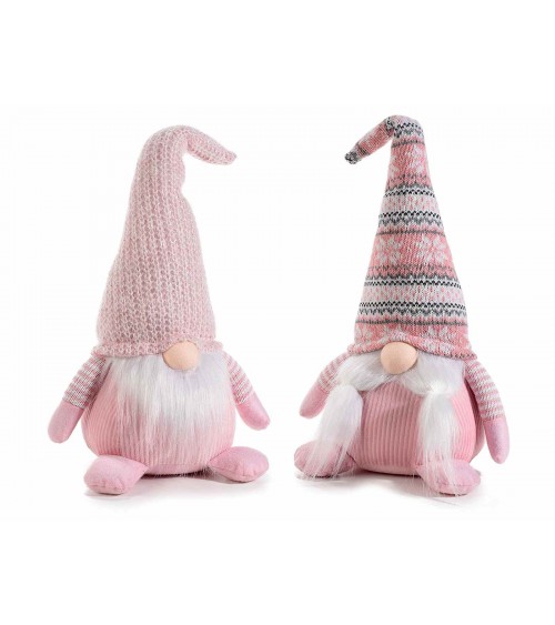 Ensemble de Gnomes de Noël roses 2 pièces - 