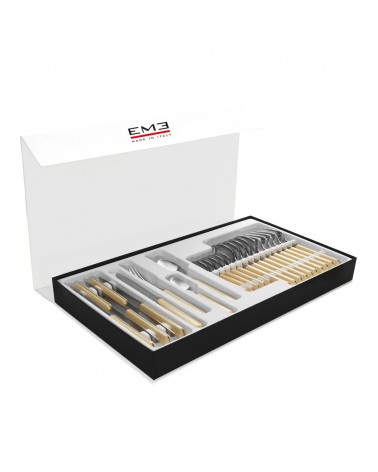 Eme Cutlery - Set 48 Pieces Colored Cutlery Vero Linear -  - 