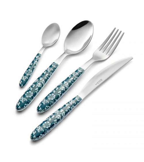 Eme Cutlery - Set 48 Pieces Colored Cutlery Vero Flowers -  - 