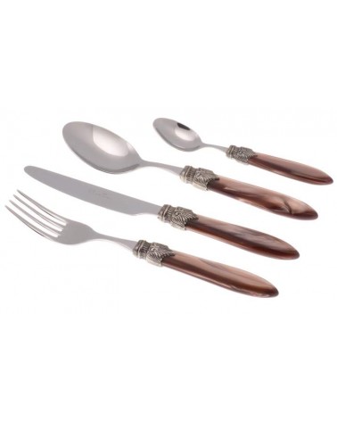 Laura Posate Colorate Madreperla - Set 16pz Per 4 Persone - Rivadossi Sandro - 