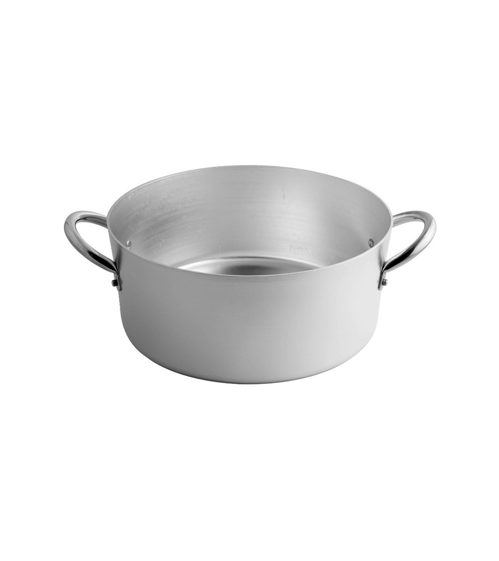 Professional Half Deep Casserole in Aluminum with 2 Handles - Ottinetti -  - 