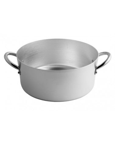 Professioneller halbtiefer Schmortopf aus Aluminium mit 2 Griffen - Ottinetti - 