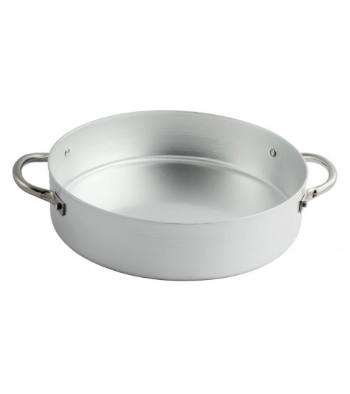 Cocotte basse professionnelle en aluminium avec 2 poignées - Ottinetti - 