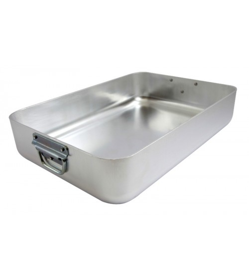 Tegame Rettangolare Professionale  in Alluminio con Maniglie Snodate - Ottinetti - 