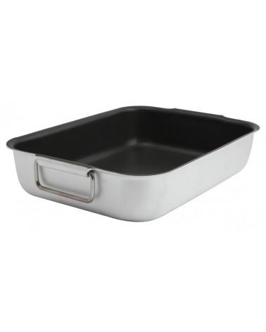 Rostiera Rettangolare Professionale in Alluminio Antiaderente Platinum 2 Maniglie - Ottinetti - 