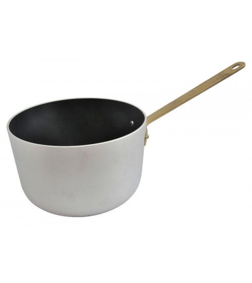 High Saucepan in Non-Stick Aluminum with 1 Brass Handle - Ottinetti -  - 