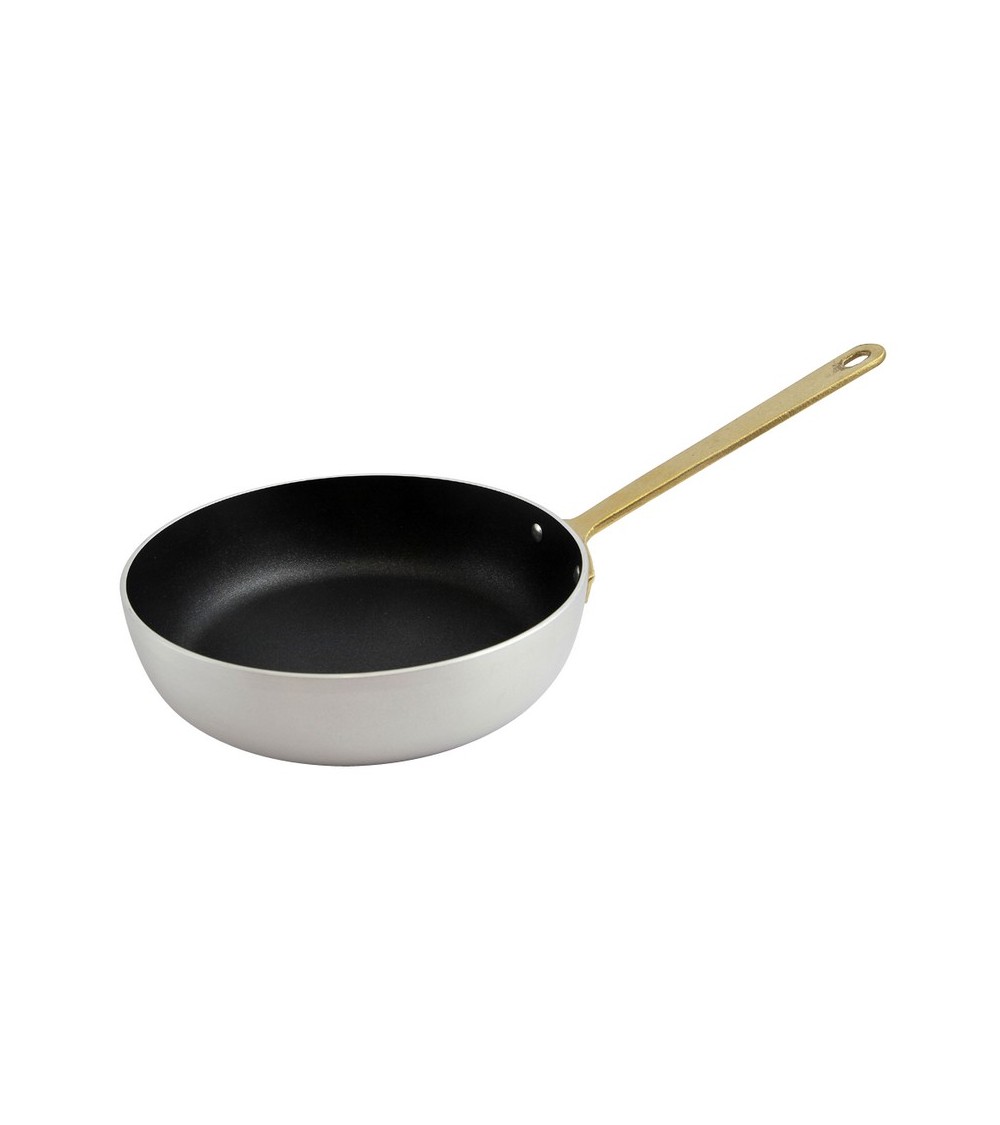 Tegame in Alluminio Antiaderente con 1 Manico in Ottone - Ottinetti - 