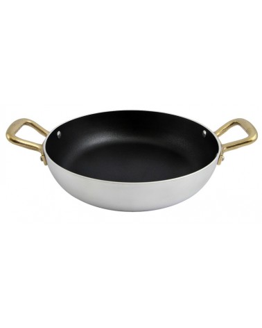 Antihaftbeschichtete Aluminiumpfanne mit 2 Messinggriffen – Ottinetti - 