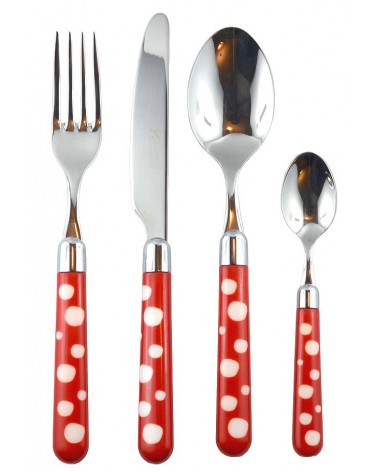 Steel Cutlery with Colored Handle - Naif Snow Pois - Rivadossi Sandro -  - 