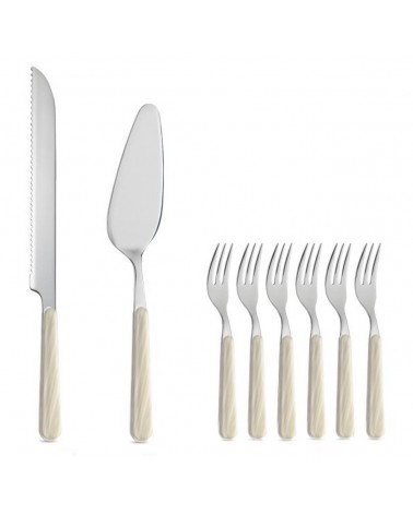 Set mit 8 Dessertbestecken – Elfenbeintanne - 