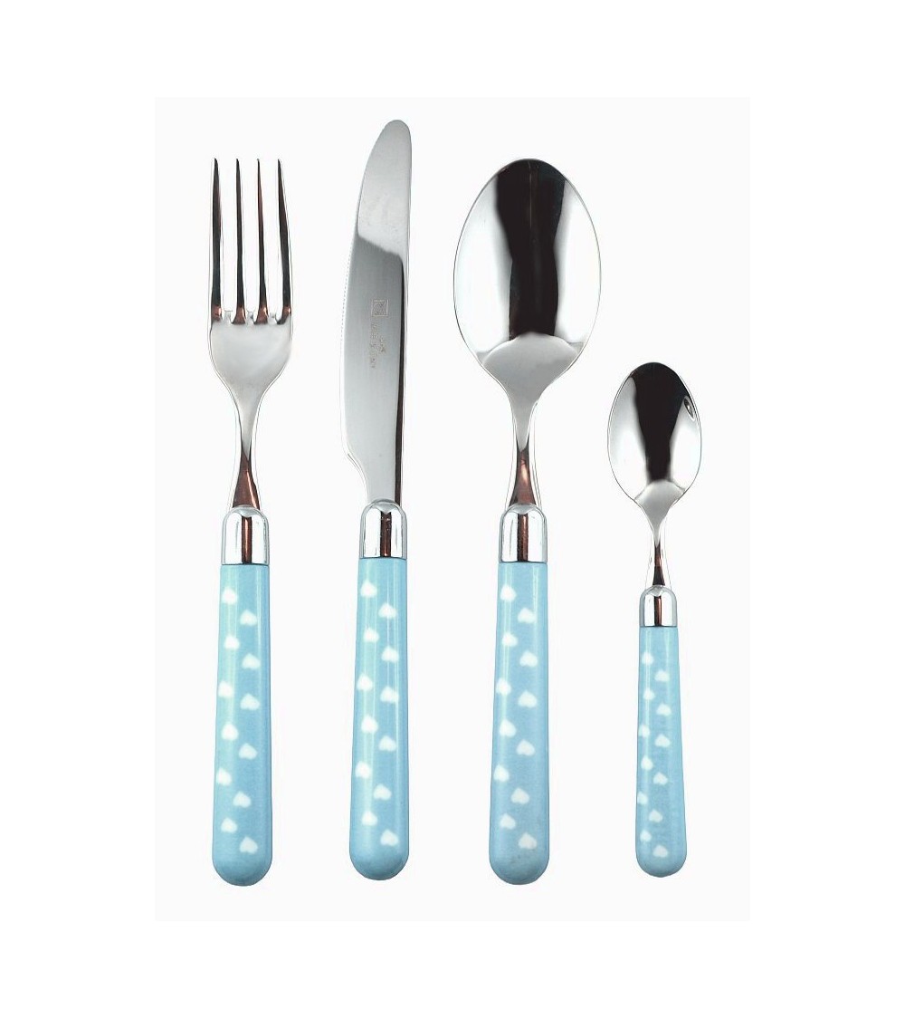 18/10 Stainless Steel Cutlery with Colored Handle - Naif Heart - Rivadossi Sandro -  - 