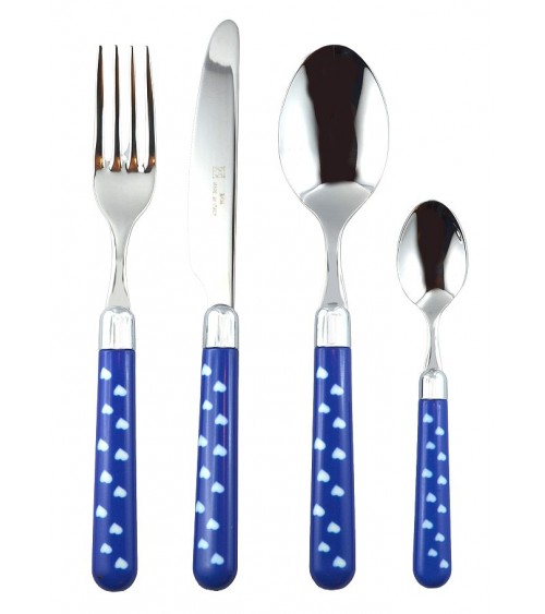 18/10 Stainless Steel Cutlery with Colored Handle - Naif Heart - Rivadossi Sandro -  - 