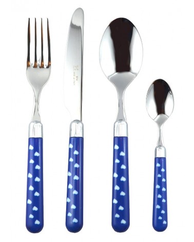 18/10 Stainless Steel Cutlery with Colored Handle - Naif Heart - Rivadossi Sandro -  - 