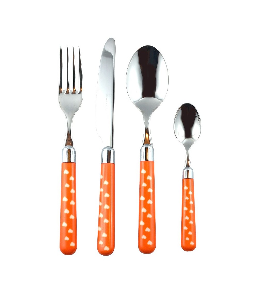 18/10 Stainless Steel Cutlery with Colored Handle - Naif Heart - Rivadossi Sandro -  - 