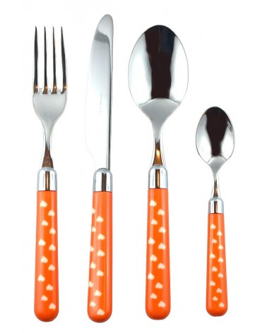 18/10 Stainless Steel Cutlery with Colored Handle - Naif Heart - Rivadossi Sandro -  - 