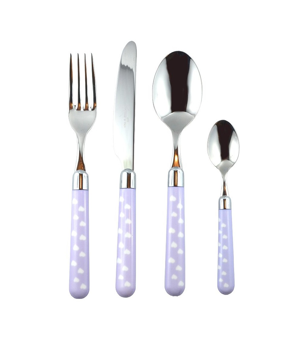 Posate Acciaio Inox 18/10 Manico Colorato - Naif Cuore - Rivadossi Sandro - 